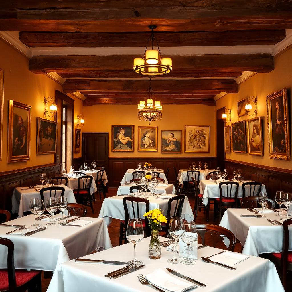 Salle classique d'un restaurant catalan familial de Poble-sec à Barcelone