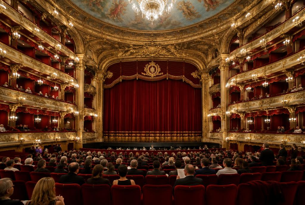 Salle à l'italienne du Grand Théâtre de Genève avant une représentation