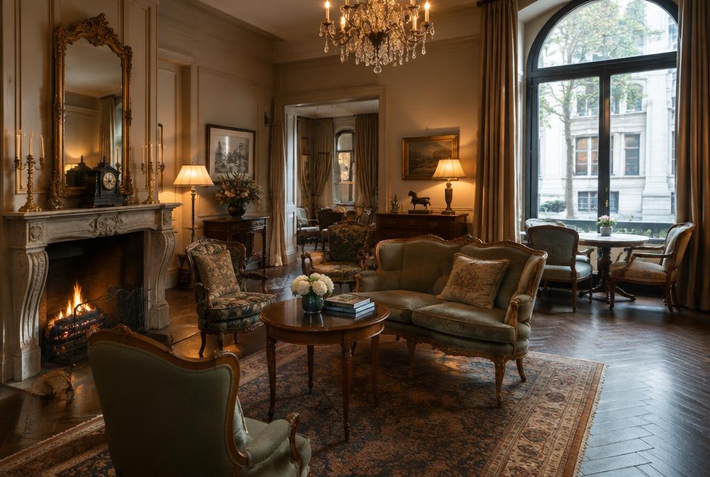 Chambre à baldaquin dans une maison ancienne du centre de Genève