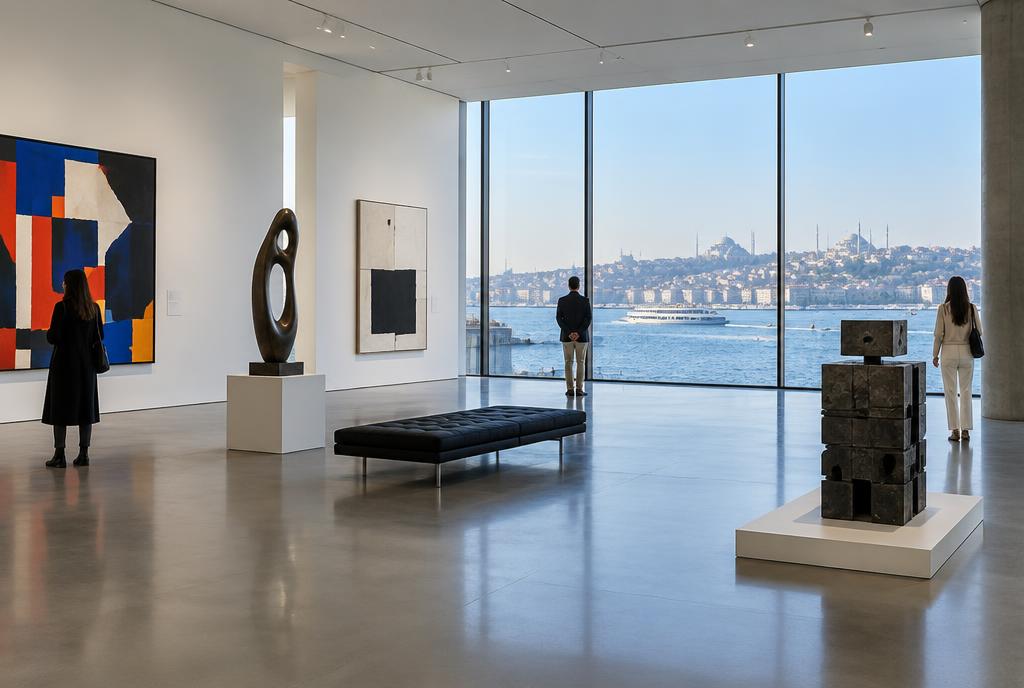 Galerie d'art contemporain avec vue sur le Bosphore
