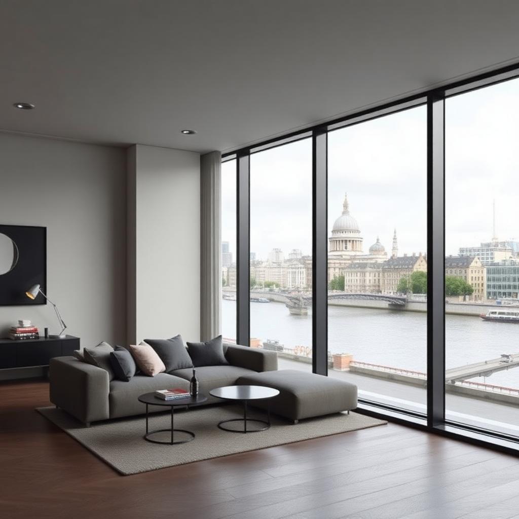 Appartement minimaliste de Bankside avec vue sur la Tamise et Saint-Paul