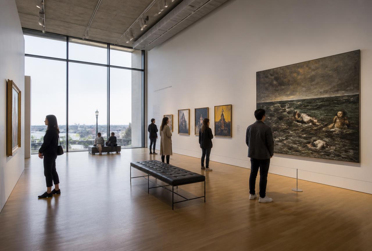 Salle d'exposition contemporaine à Québec