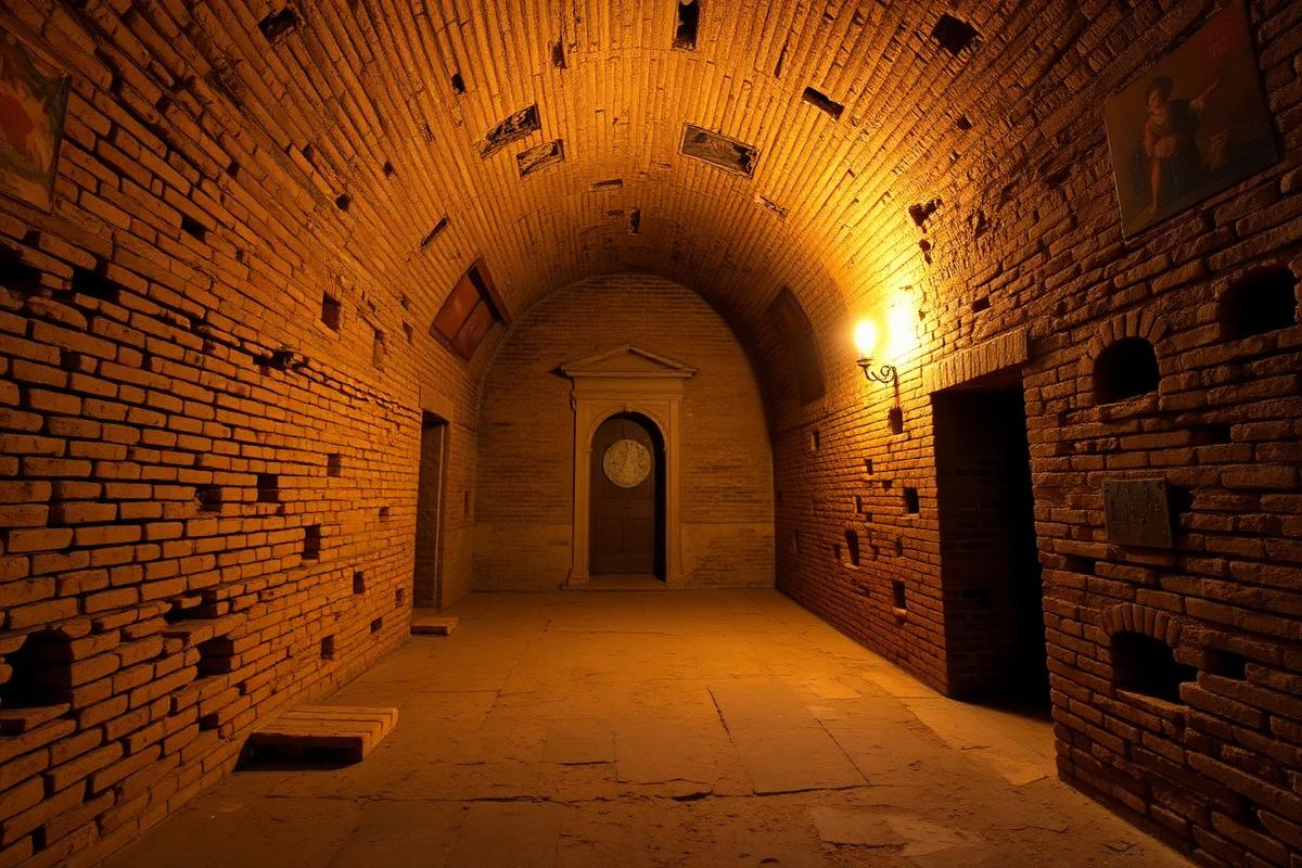 Niveau souterrain archéologique de la basilique San Clemente à Rome