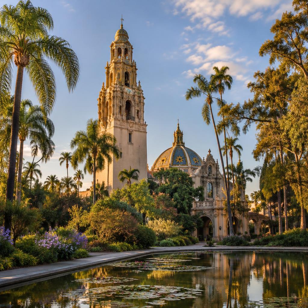 Tour hispano-coloniale et jardins de Balboa Park à San Diego