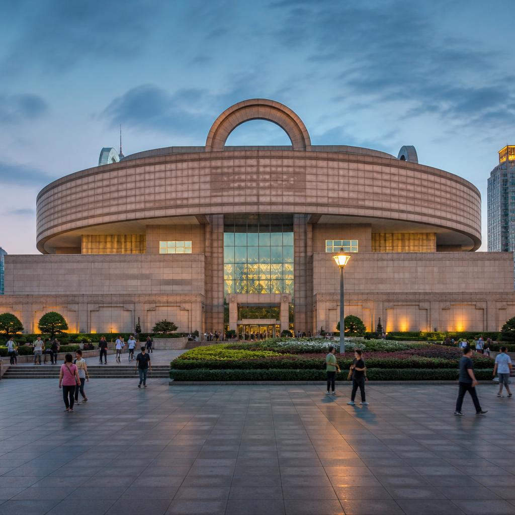 Façade ronde du Shanghai Museum sur People's Square