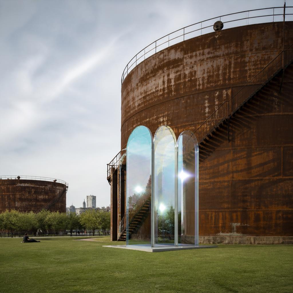Réservoirs industriels transformés en centre d'art Tank Shanghai
