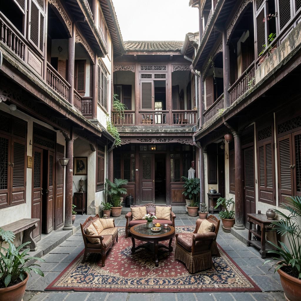 Cour de lilong restaurée au Capella Shanghai