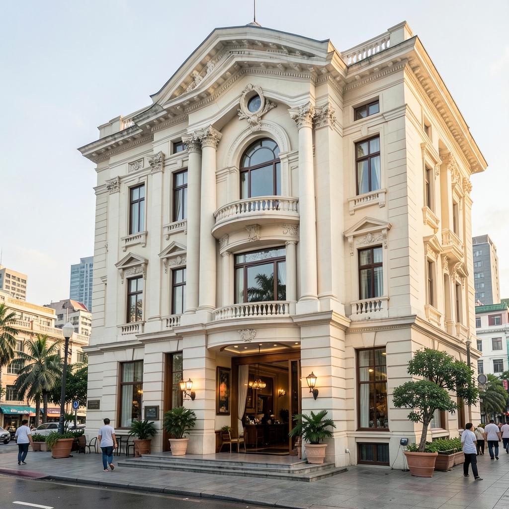 Façade claire du Peninsula Shanghai sur le Bund