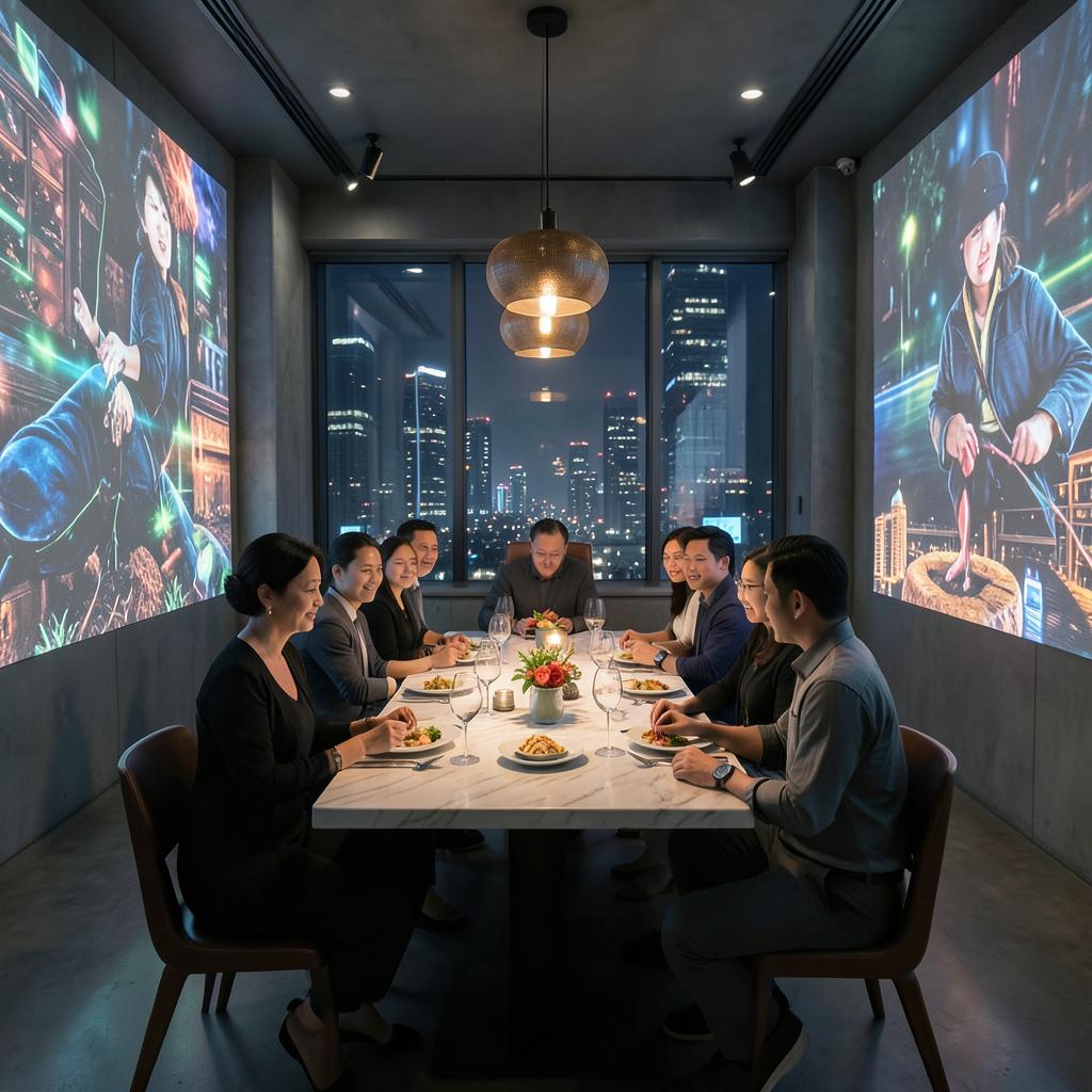 Salle immersive d'Ultraviolet à Shanghai