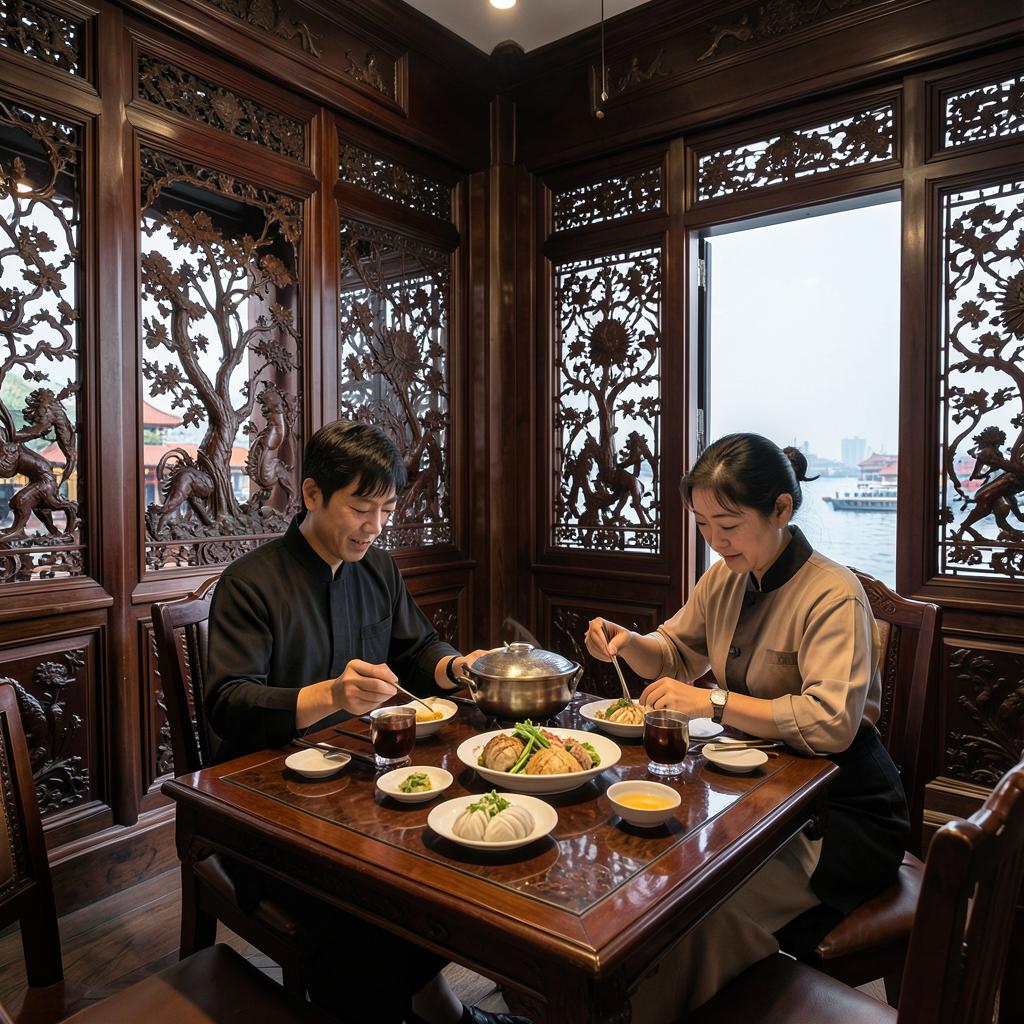 Salle cantonaise de Yi Long Court au Peninsula Shanghai