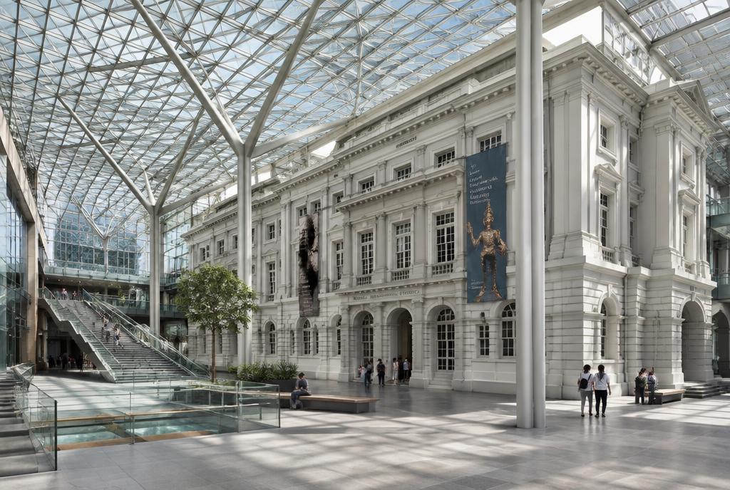 Atrium vitré de la National Gallery Singapore