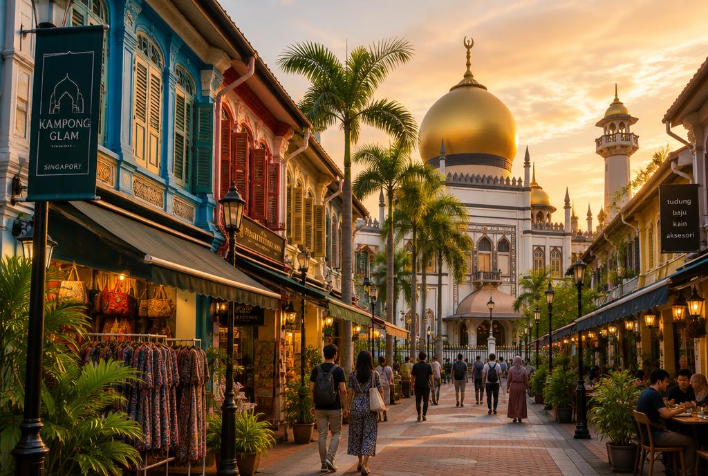 Dôme doré de la mosquée du Sultan à Kampong Glam