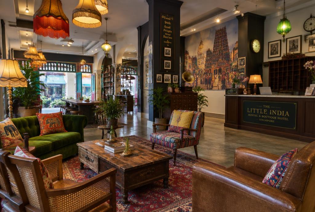 Chambre design colorée de l'hôtel Wanderlust à Little India