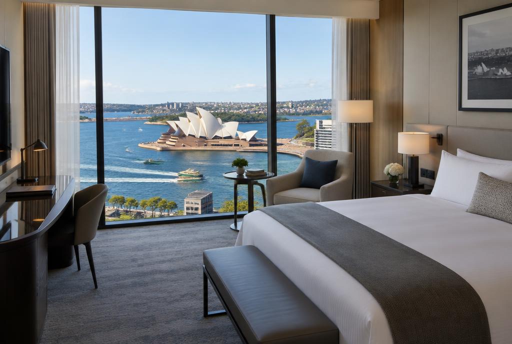 Chambre du Park Hyatt Sydney face à l'Opéra et au port
