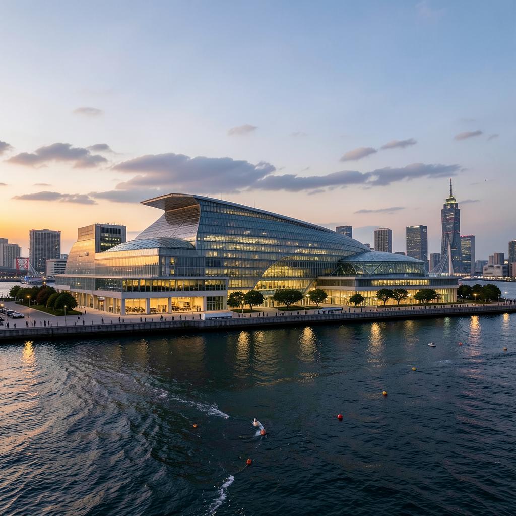 Entrepôts d'art contemporain de Tennōzu Isle sur la baie de Tokyo