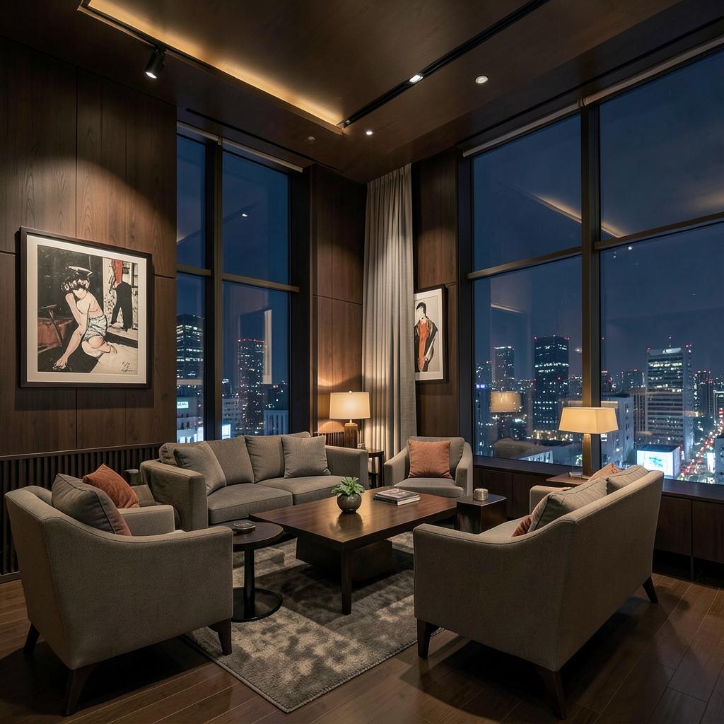 Chambre du Janu Tokyo à Azabudai Hills avec vue sur la tour de Tokyo