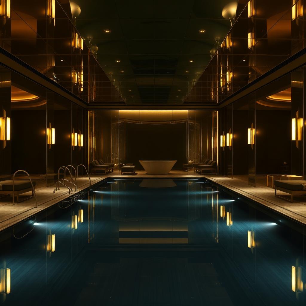 Nolinski Paris, spa d'exception avec piscine miroir sous un plafond de miroirs